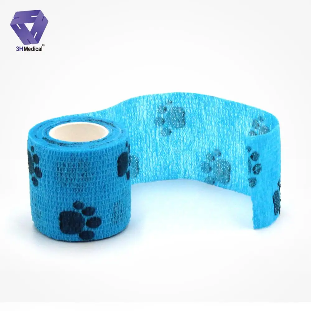 
Self-Adhesive Bandage Print Easy Tear&Removal comfortable no sticky Cohesive Customizable for Body and Veterinary Multi colors 