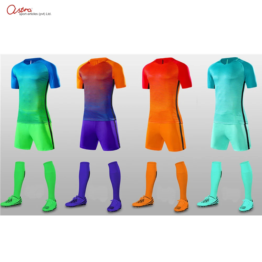 
Custom Design Logo Cheap Full Set Soccer Jersey OEM New Model football uniforms 