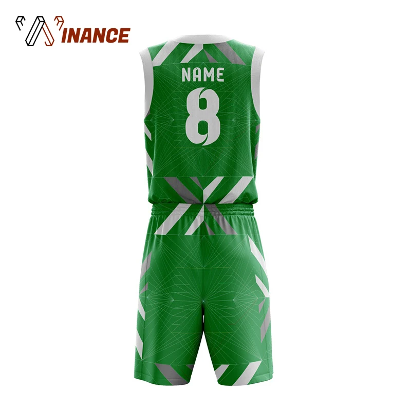 Wholesale 100% polyester custom reversible basketball uniform jersey set