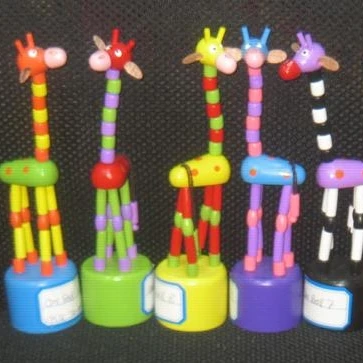 giraffe shaped wooden animal push puppet novelty toys (227919834)