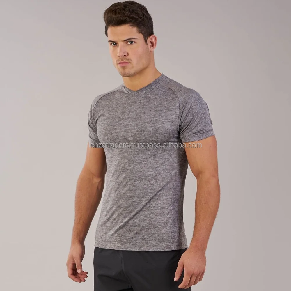 
Пользовательские фитнес-шифер меланж хорошо подогнанная Мужская спортивная одежда 