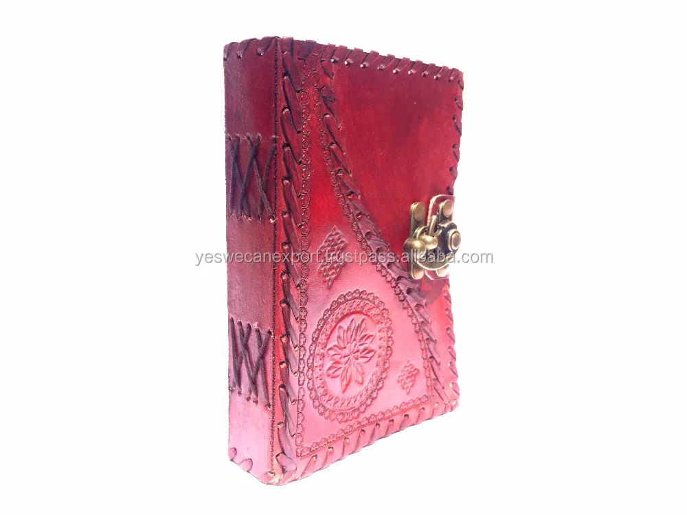 Antique Style A4 Leather Organiser Journal Latest Printed Office Design with Lock for Men & Women Wholesale Price