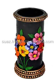 
Hand Crafted Flower Vase, handmade wicker decorative flower vase restaurant table flower vase, Empty Plastic Bottle Vase Making, 