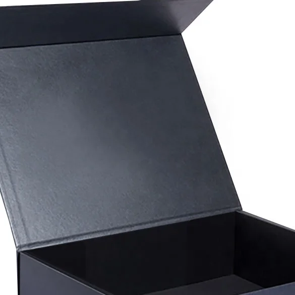 Black Custom Logo Foil Stamped Jewelry Rigid Box