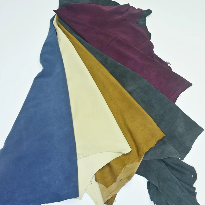 Goat Suede Leather for Shoes and Jacket color Tan
