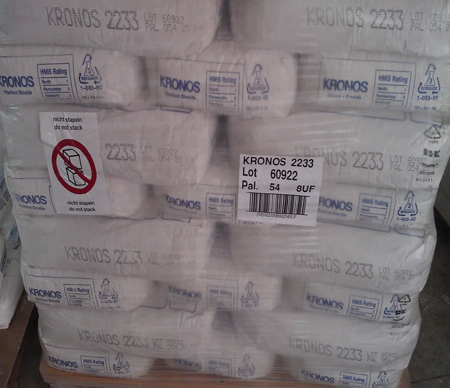 Rutile  Titanium Dioxide White Powder Pigment Kronos 2233 TiO2 for PC