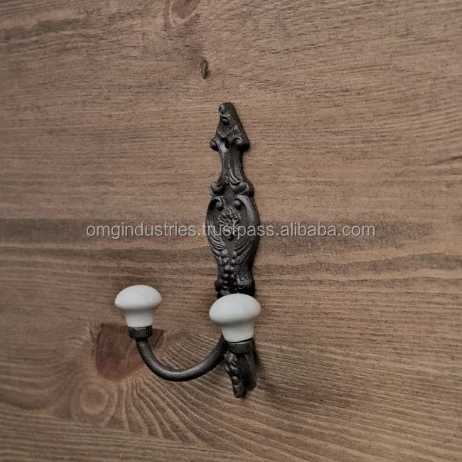 OMG Inudstries  heavy duty cast iron ceramic ball hat & coat hook single hat coat hook wholesale products
