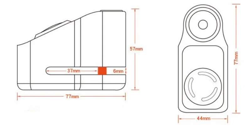 
Alloy steel 120db alarm brake disc lock for motorcycle disc lock 