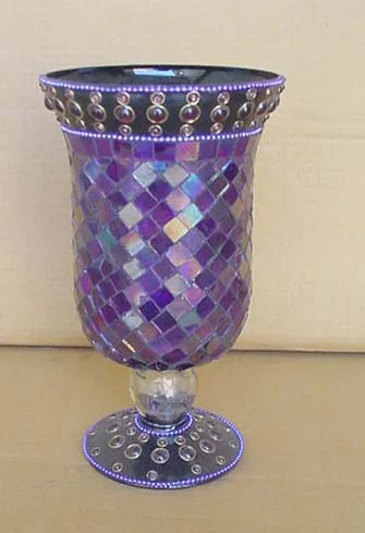 Bowls Boat Shape Mosaic With Stand