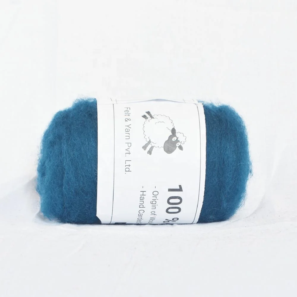 WR-060, Pure Felt Wool Roving, New Zealand Origin, Fluffier, Smooth and Lustrous, Carded and Colored in Nepal by Women Artisans