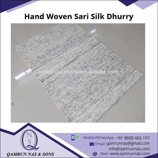 Home Textile Modern Designer Indian Sari Silk Rug for Living Room 100% silk rugs for sale in cheap price