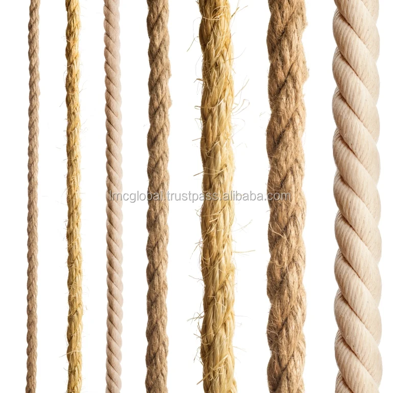 3 Strands Twisted Jute Rope, Jute Twine for 4 mm - 50 mm.
