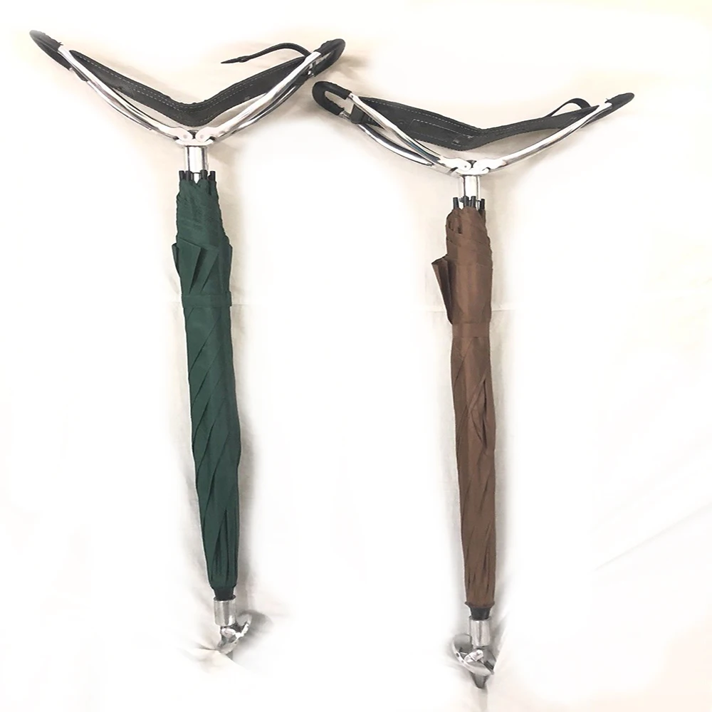 Umbrella Seat Stick Hunting Umbrella Shooting Umbrella With Leather Seat