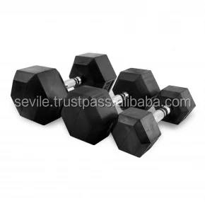 
Crossfit Rubber Coated Hexagonal Dumbbell Set 