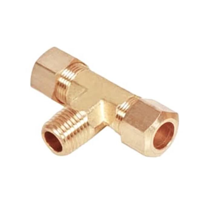 Brass 12mm Compression Fittings Tee Union Assembly