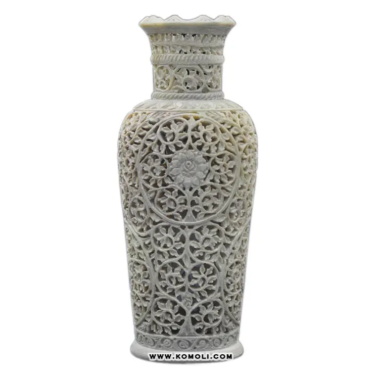 Слоновая кость дизайн ручной работы мыло камень 8 дюймов вазы для цветов