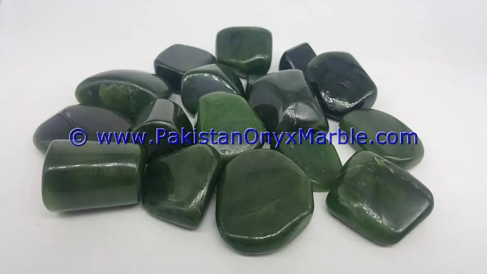 tumbled polished NEPHRITE JADE ROUGH