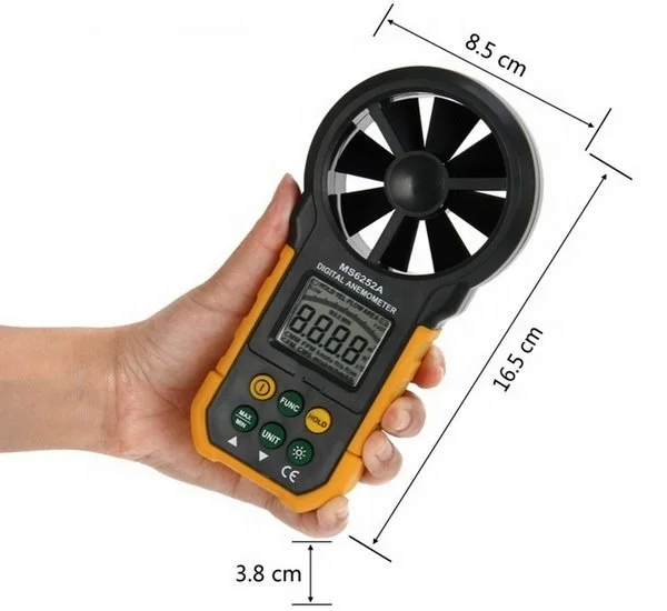 
PM6252A / MS6252A digital analog anemometer unit uses van anemometer type cup anemometer outdoor industrial use 