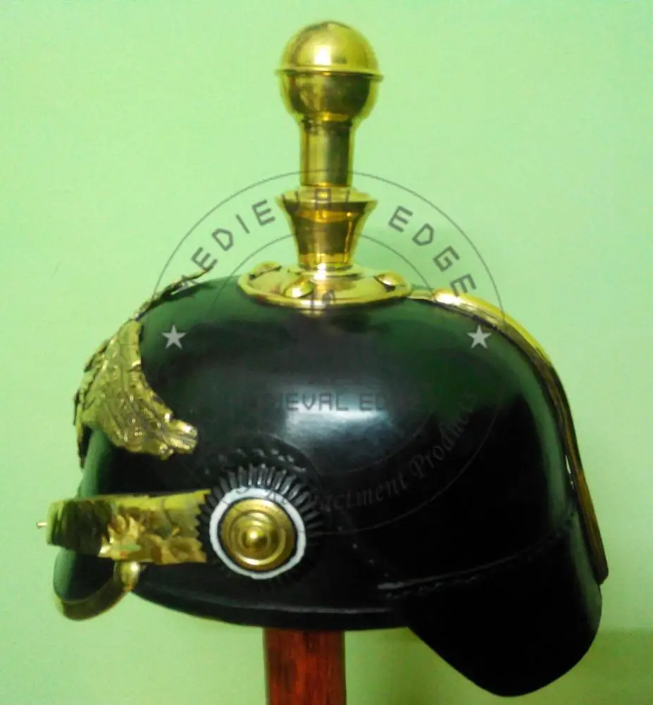Leather Pickelhaube Prussian Helmet