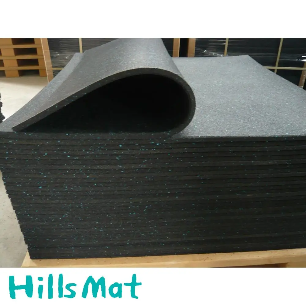 2024 Popular indoor sports flooring carpet mat crossfit room rubber mat gym rubber floor tile