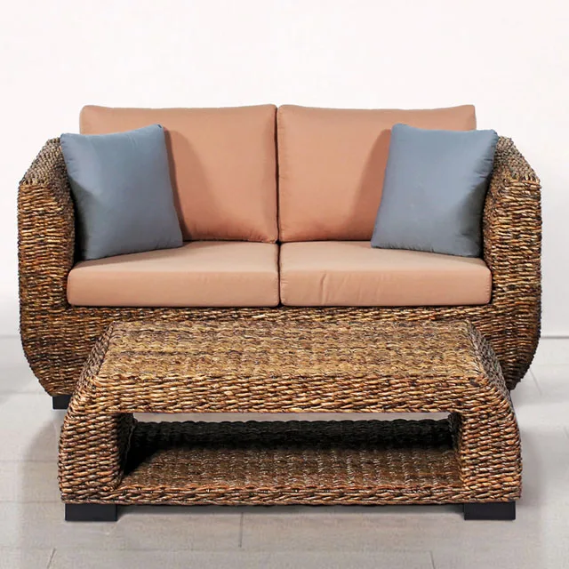 Modern Rattan Furniture Indonesia Rattan Sofa Set Comfortable Modern Style for Living Room