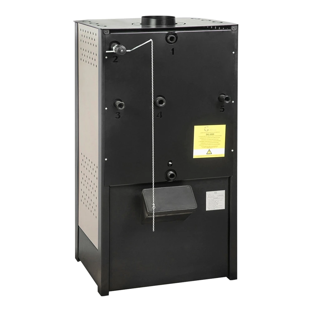 
22 kW Wood Burning Steel Stove with Water Jacket | 73,8% Efficiency (Gekas Stoves - DG 2200) 