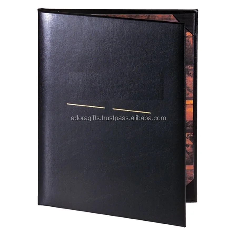 Restaurant leather menu card holder / personalized menu covers leather / restaurant supplies leather menu cover