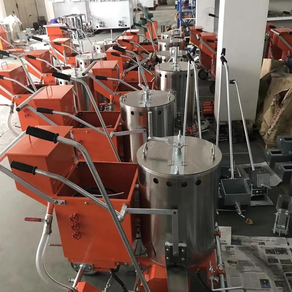 Glass beads dispenser manual thermoplastic road marking machine for sale (SRM-T36)