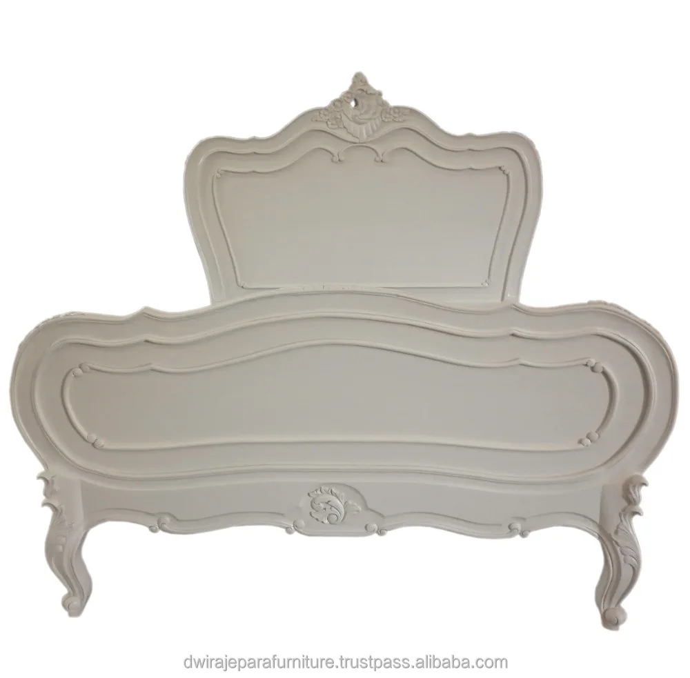 Bedroom Sets Furniture Indonesia - Provencal Louis XV White Luxury French Bed