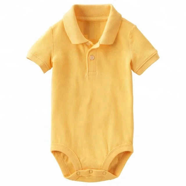 Baby Clothes Newborn Boys Girls Jumpsuit Polo Shirt Baby Boy Romper for Sale Onesie Short Sleeve Turn Down Collar 100% Cotton