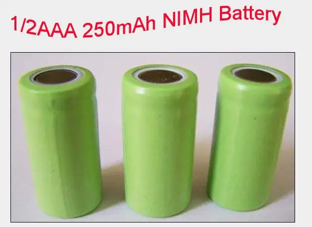 1.2V 250mAh Nimh Battery 1/2AAA Rechargeable Batteries