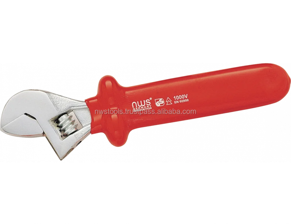 Adjustable Wrench 1000V - Hardened gripper jaws arranged in parallel