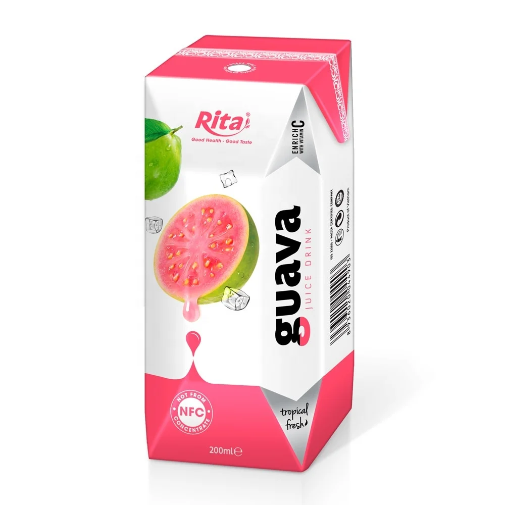 Good Taste Good Health Manufacturer From Vietnam 200ml Box Packing Fruit Juice - Guava Juice Drink