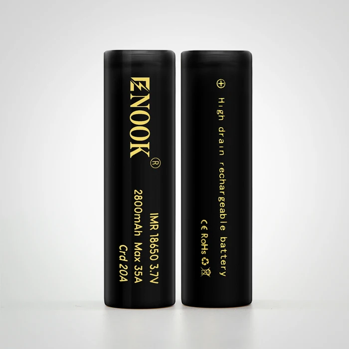 New Arrival Rechargeable Battery Enook 2800mAh 35A li-ion Battery With Button Top 18650 3.7v Battery With Competitive Price