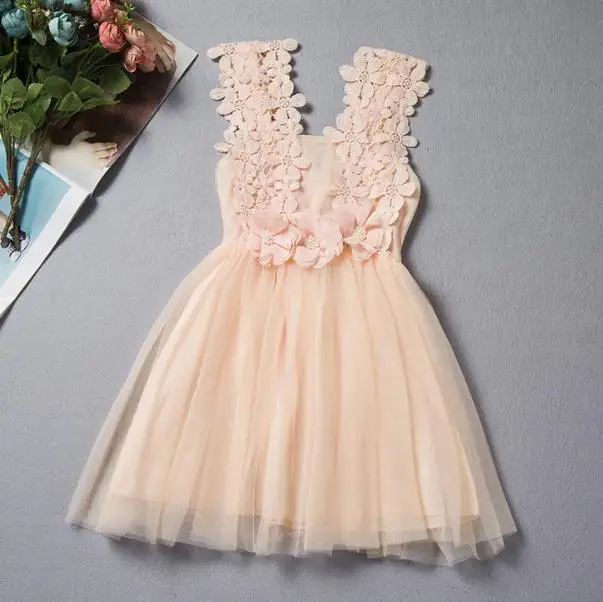 cy50251a  Baby Girls Party Dresses Children Sleeveless Kids Party Wear Dresses