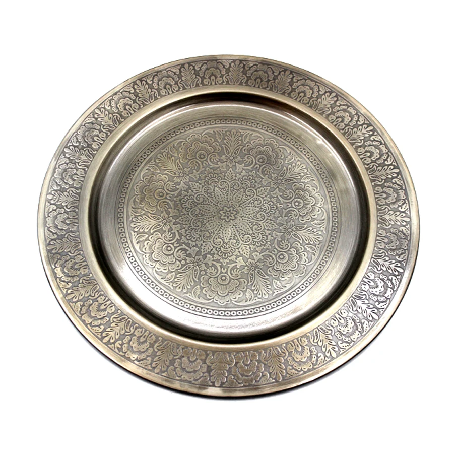 Brass Antique Iron Metal Charger Plate