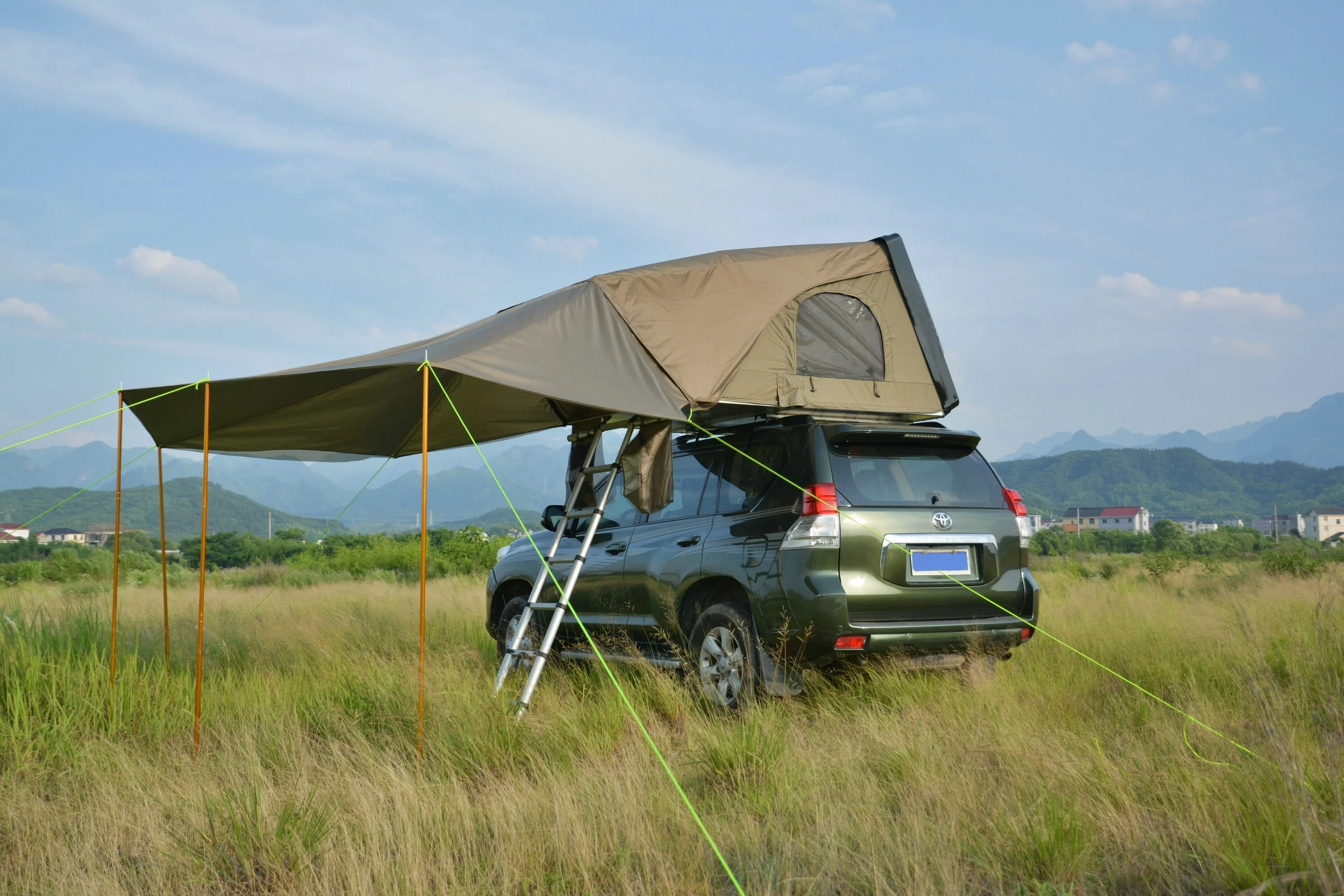 New design waterproof car roof tent retractable side awning for JWL-002