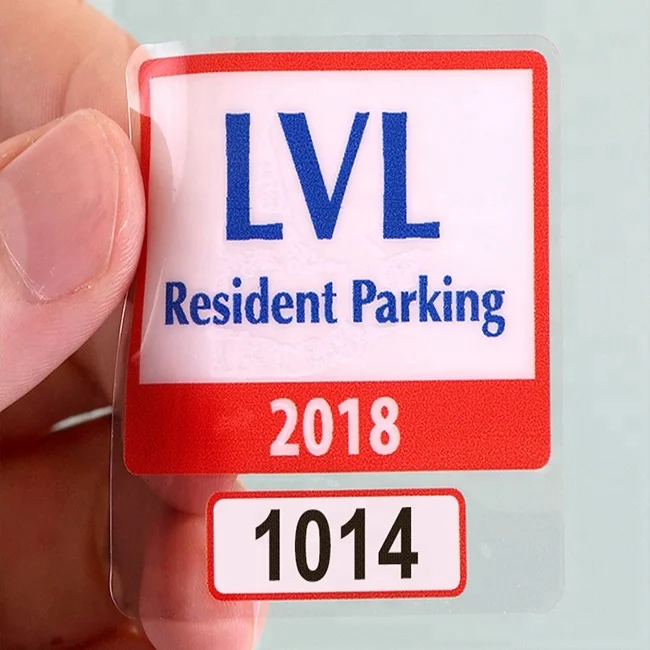 Custom Adhesive Window Stickers Front Writable Parking Permit Clings for Cars