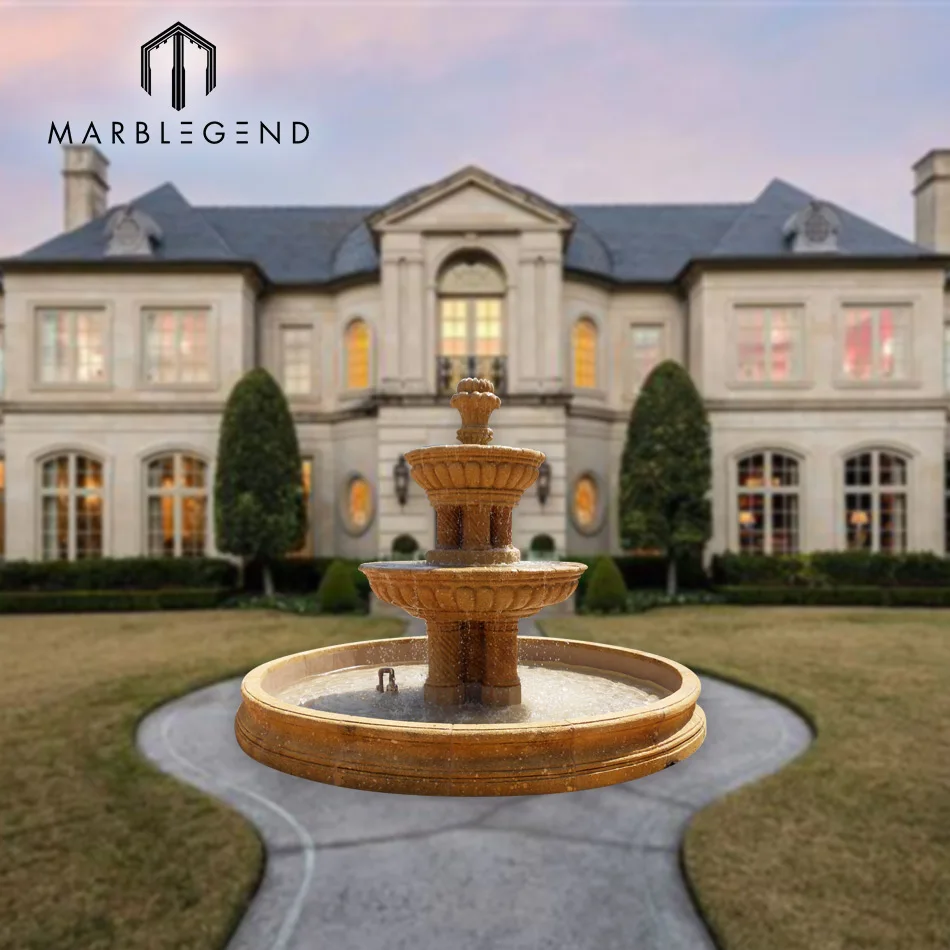 factory price wholesale garden stone fountain product large outdoor China marble water fountain for backyard decor