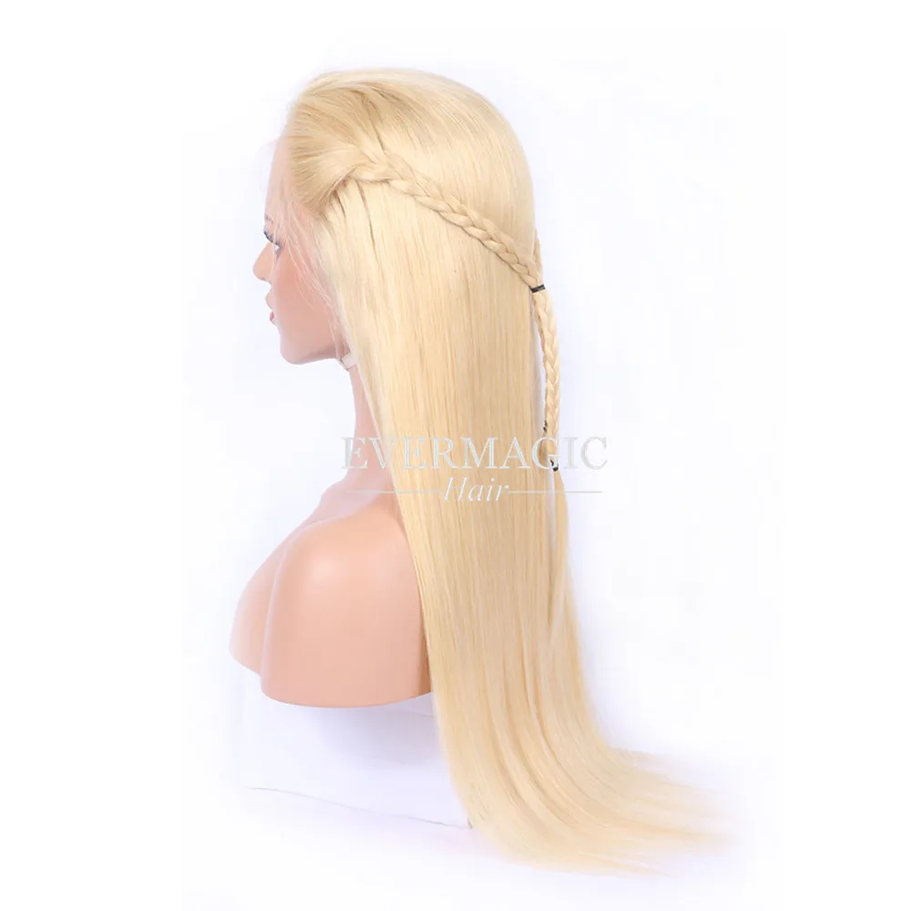 Transparent 613 blonde lace frontal wigs lace front wig vendors straight brazilian wig, wholesale blonde human hair