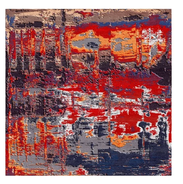 High Quality Custom Design Bamboo Silk And Wool Carpet For Living Room Carpet Rug Handmade Hand Knotted Carpet Ready to Ship
