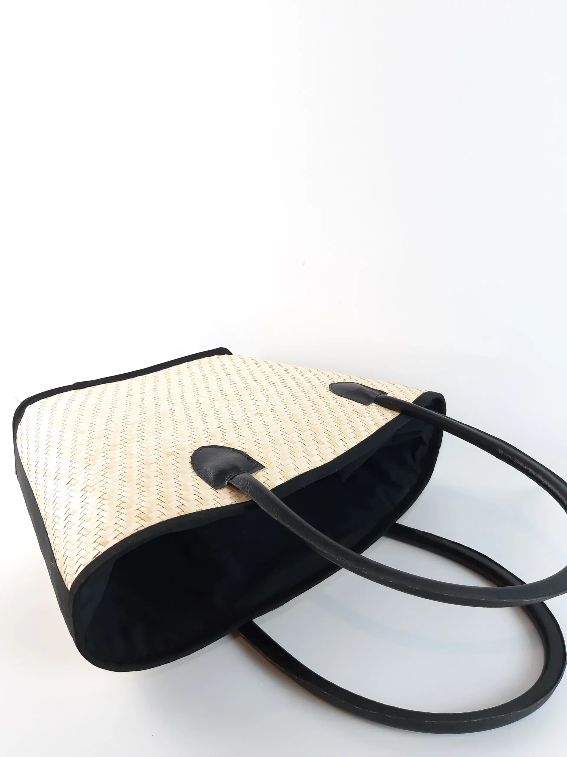 Vintage Bag Leather Fabric Bag For Woman