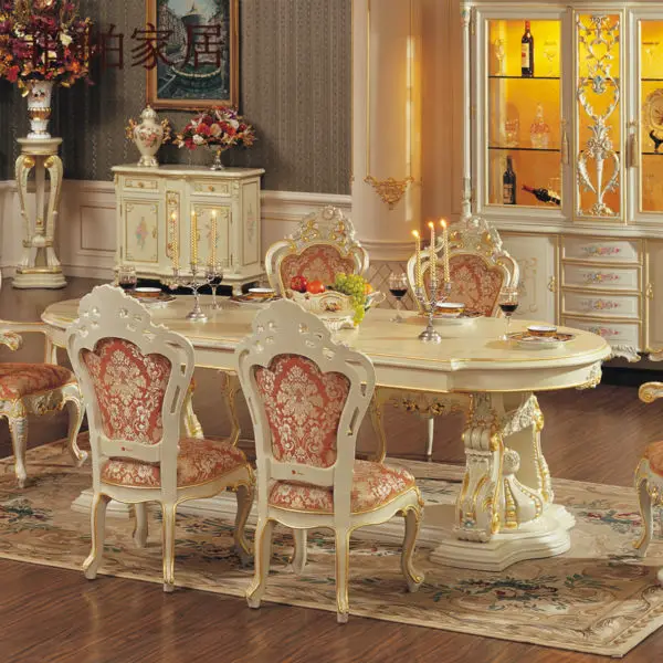 Italian Style Furniture Hand Carved Home Furniture Luxury Dining Room Furniture