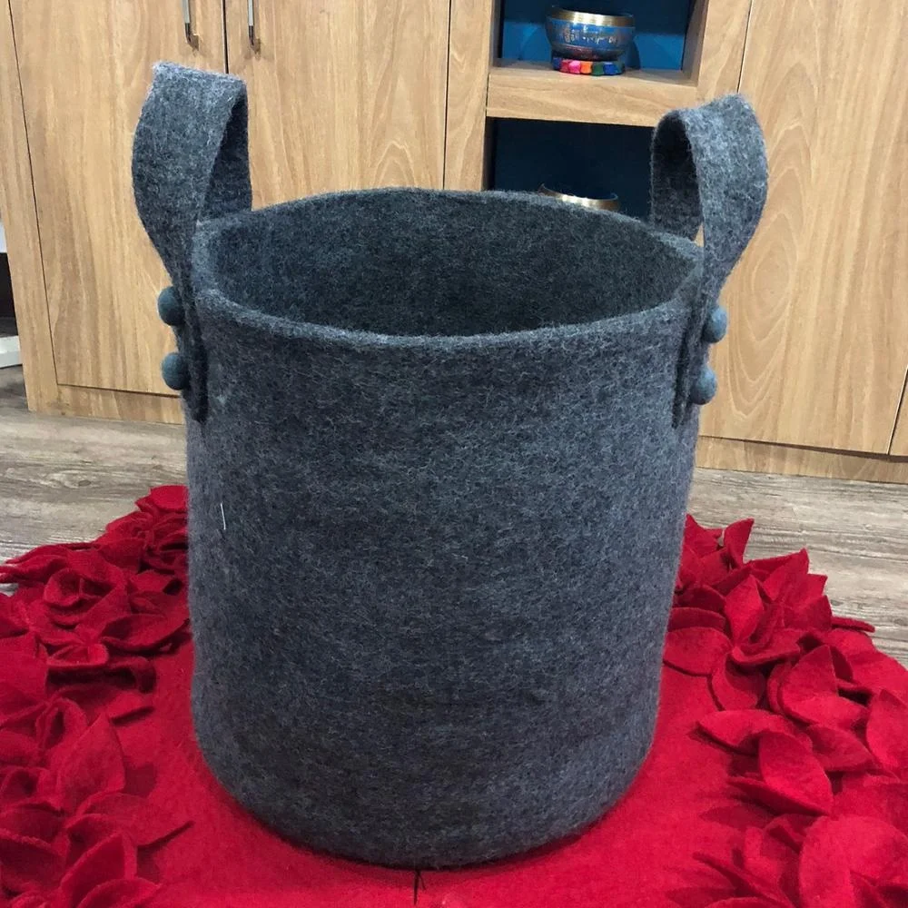 FBB-001, Felt Baskets, Made from 100% Pure Eco-friendly New Zealand Wool, Felted by Skilled and Talented Women Artisans of Nepal