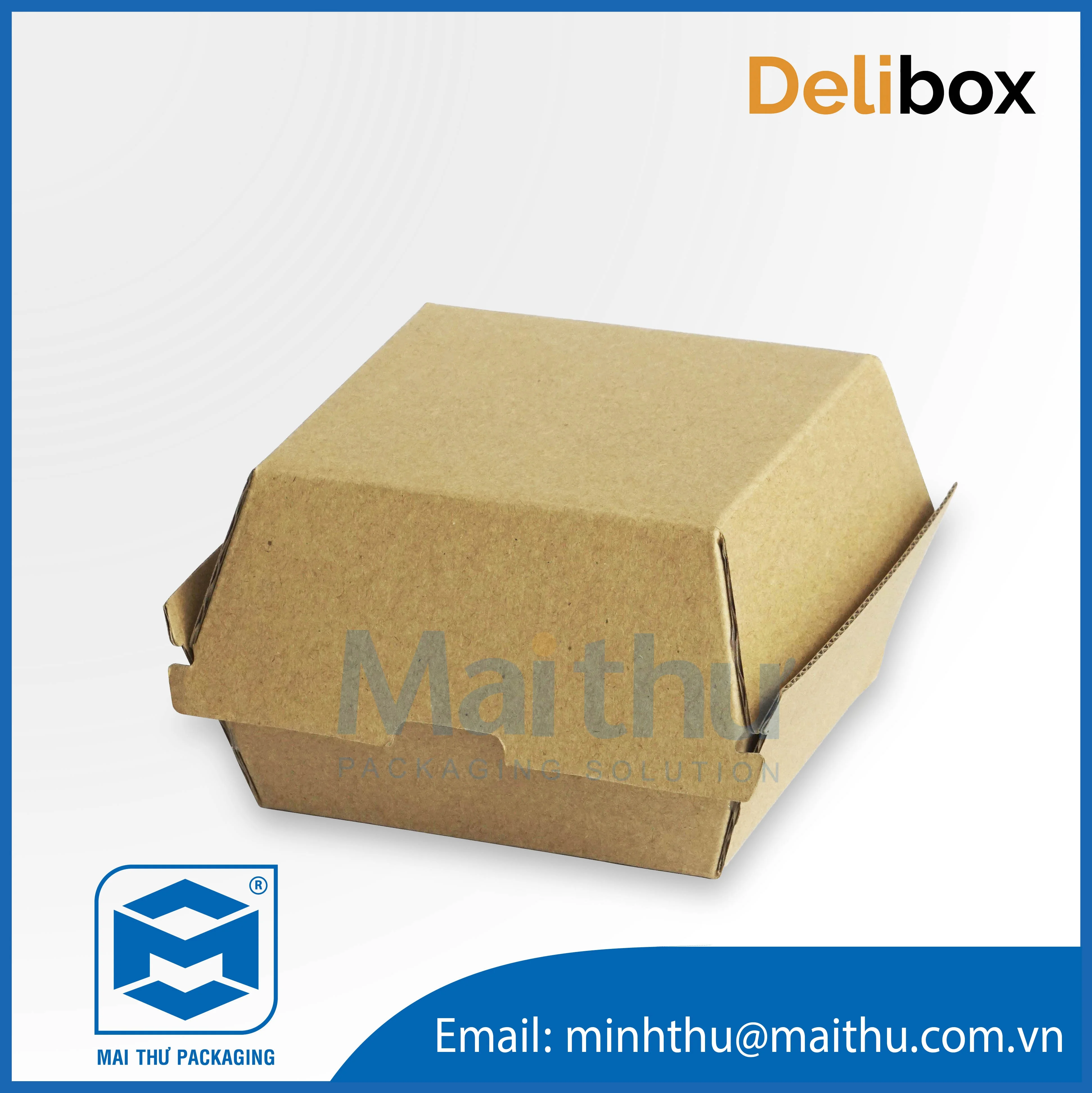 
Disposable printed paper packing burger boxes 