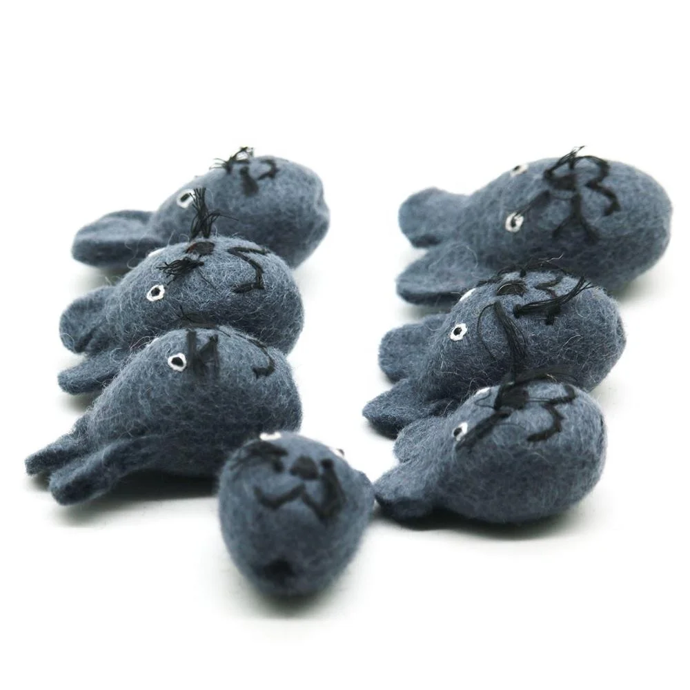 FPT-001, Kids School Supplies, Felt Pencil Holders with Animal Heads and Toys, Pencil Cases and Covers, Felted by Nepalese Women