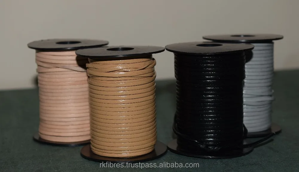 Custom Color PU Leather Strap Cord Bulk Tape for Shoe Usage