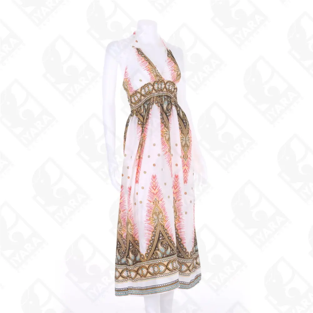 Wholesale Boho Paisley Design Maxi Summer Dress