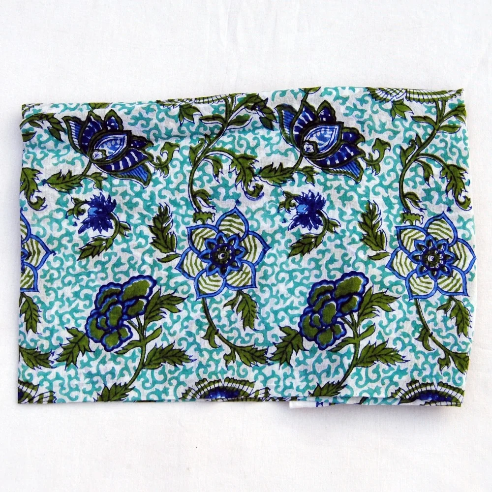 Hot Selling Sanganeri Block Printed Cotton Multi Color Fabric Floral Pattern Handmade Running Material For Clothing Wholesale