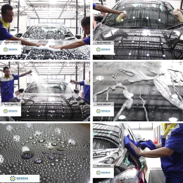 Нано-покрытие стекла автомобиля с украшением в виде кристаллов свечение 3 года покрытие 15 мл